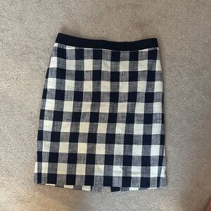 Checkered Black and White Skirt